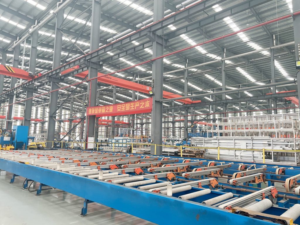 Custom aluminum extrusion manufacturing and CNC machining facility