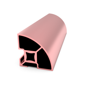 Custom curved aluminum office furniture fastener profile