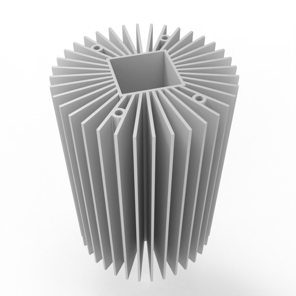 Custom Extruded Aluminum Heat Sink &ndash; Model 24