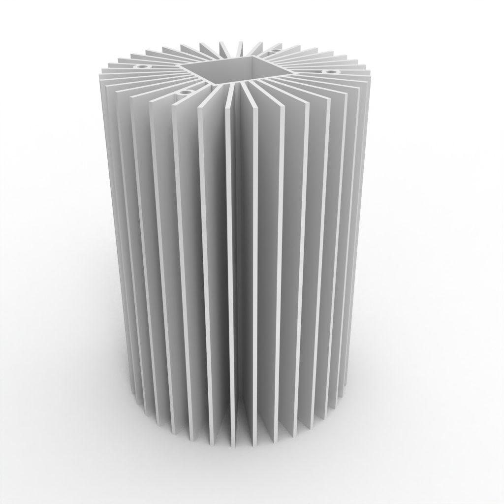 Custom Extruded Aluminum Heat Sink &ndash; Model 25