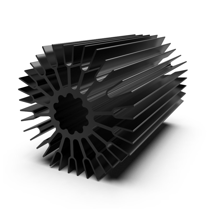 Custom Extruded Aluminum Heat Sink &ndash; Model 31