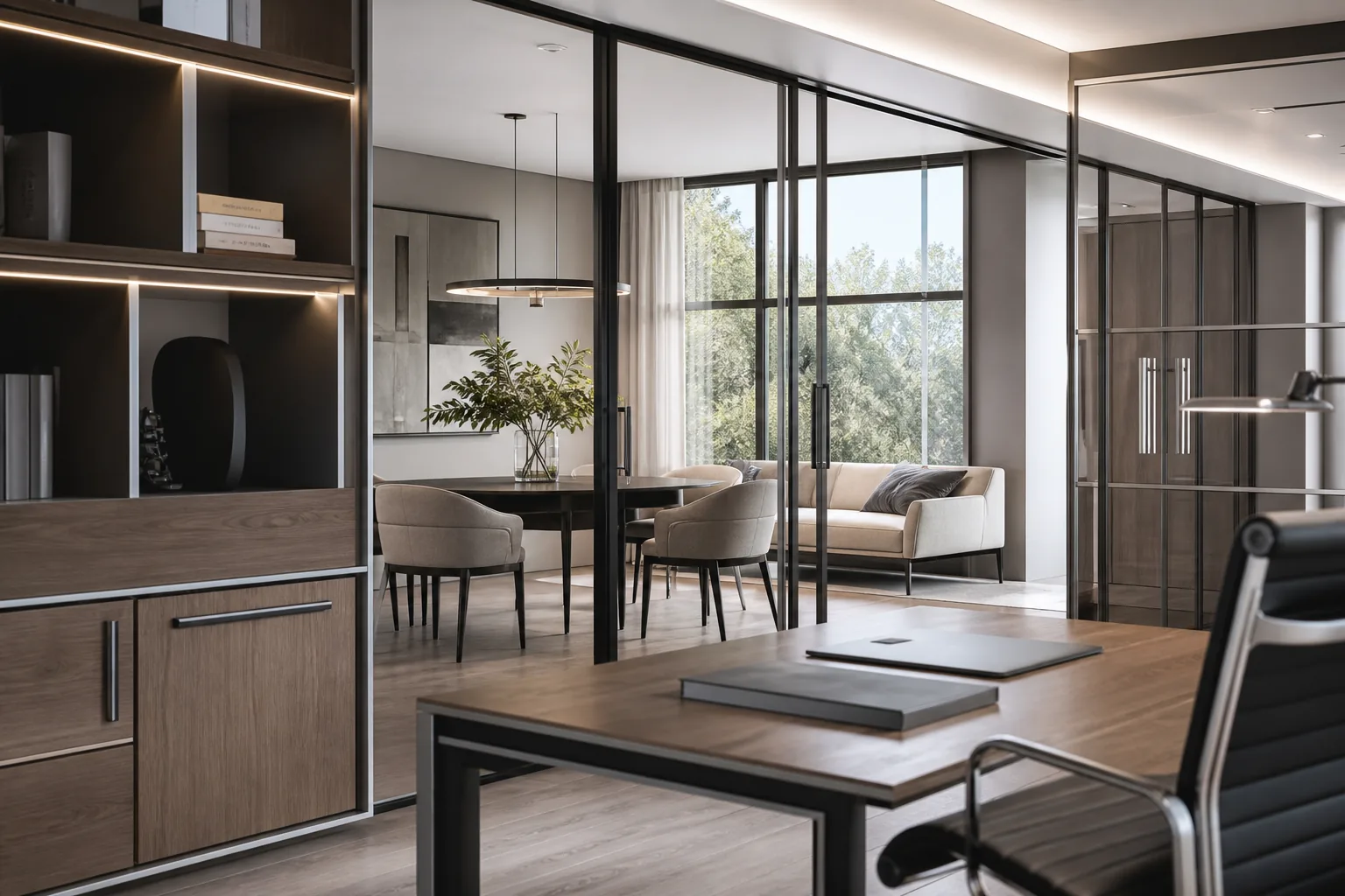 Aluminum profiles, frames and trims for furniture and interior design