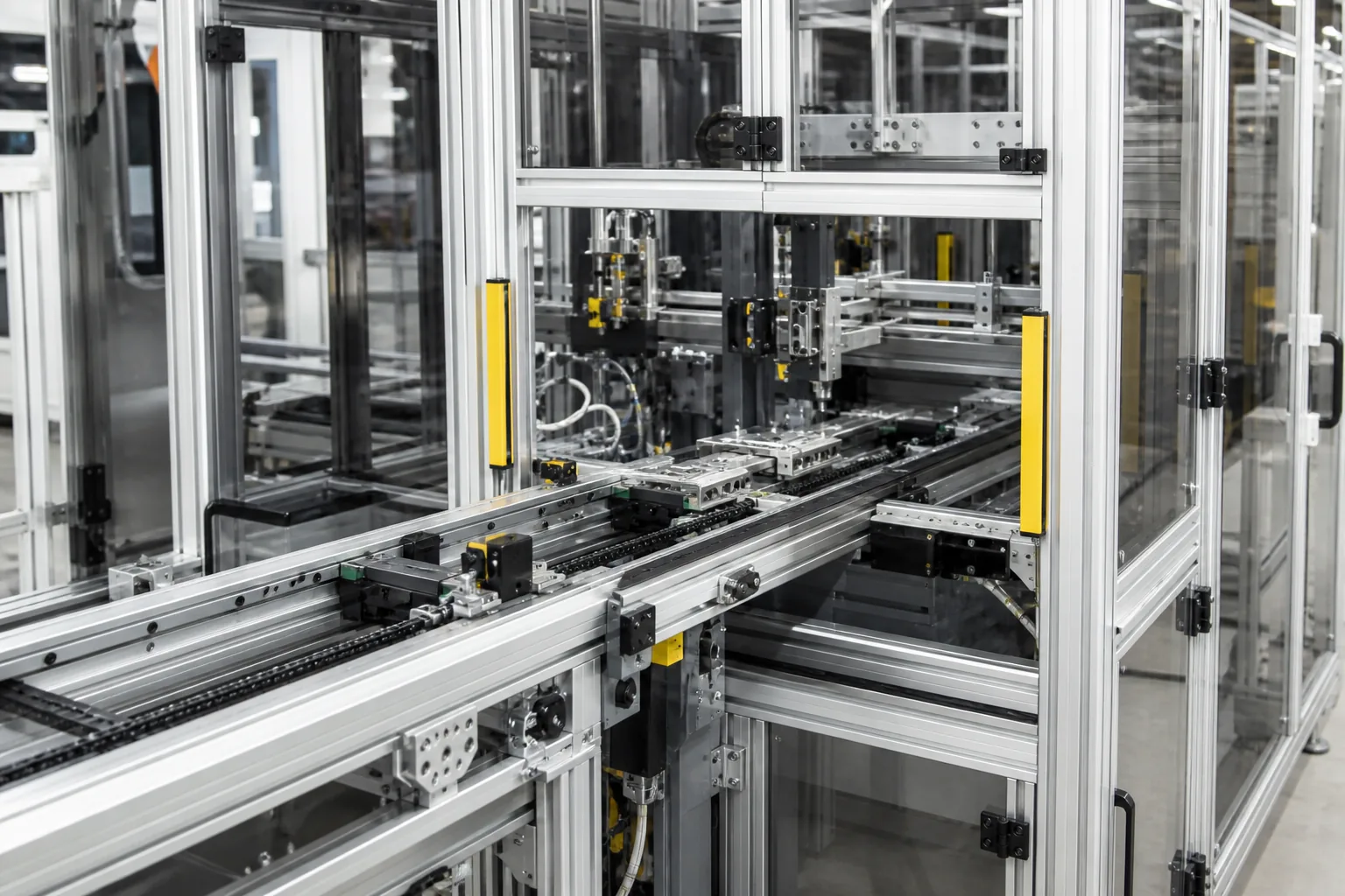 Industrial machinery aluminum profiles for automation frames, guards and workstations