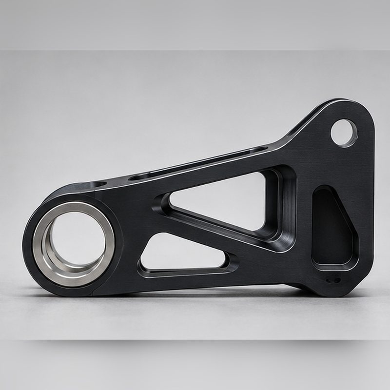 Side profile of the lightweight 7075 aluminum robotic arm link
