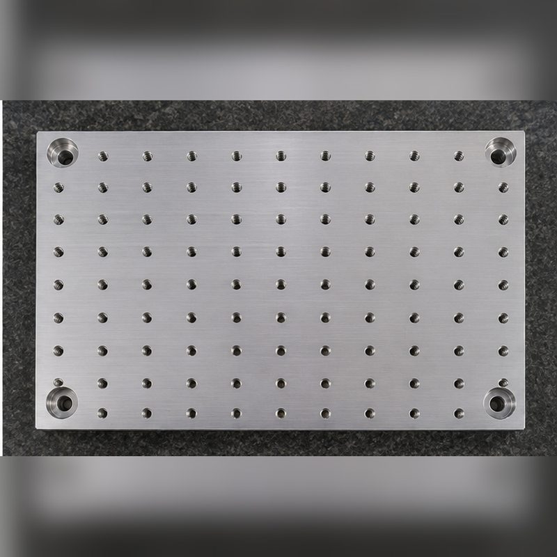 Perforated hole pattern of the MIC-6 aluminum tooling plate