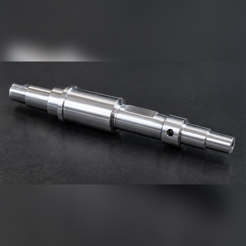 Stepped 7075 aluminum turned shaft with multiple machined diameters
