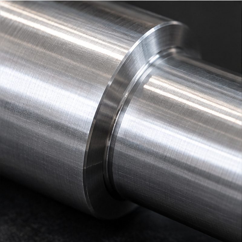 Bearing journal surface finish on the turned aluminum shaft