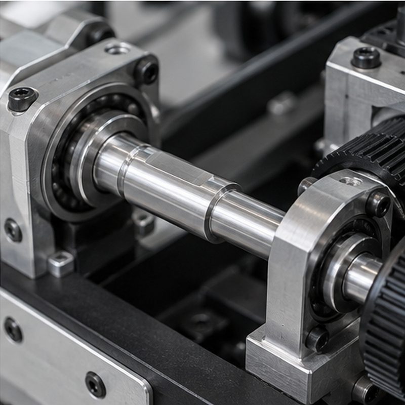 Aluminum shaft mounted in bearings as part of a drive assembly